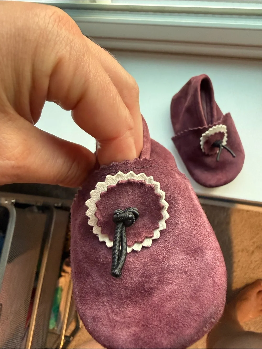 Authentic Handmade Moroccan Baby Leather Moccasins Size 20 Suede Slippers